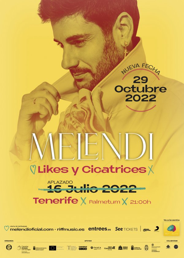 Melendi aplaza sus dos conciertos en Canarias